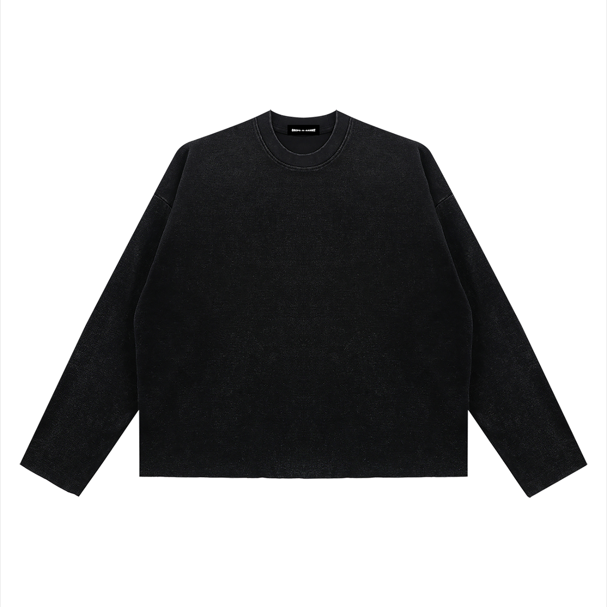 Vintage Wash Boxy Waffle Raw Edge T-Shirt