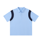 Men's Contrast Panel Cotton Polo Shirt