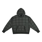 400 GSM Plaid Color Block Hoodie (U)
