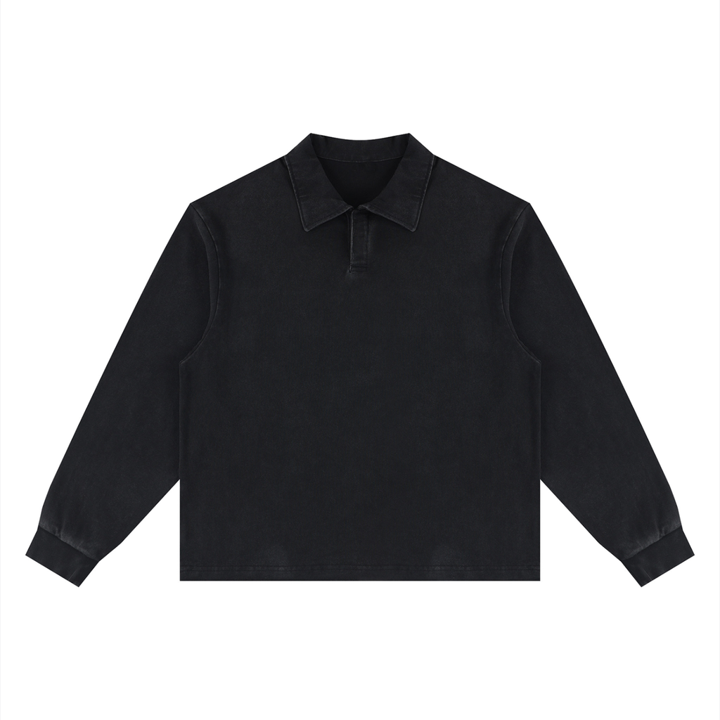 320 GSM Loose Long Sleeve Polo Shirt (U)
