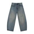 Men's Distressed Barrel-Leg Jeans