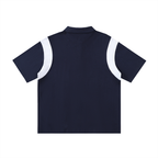Men's Contrast Panel Cotton Polo Shirt