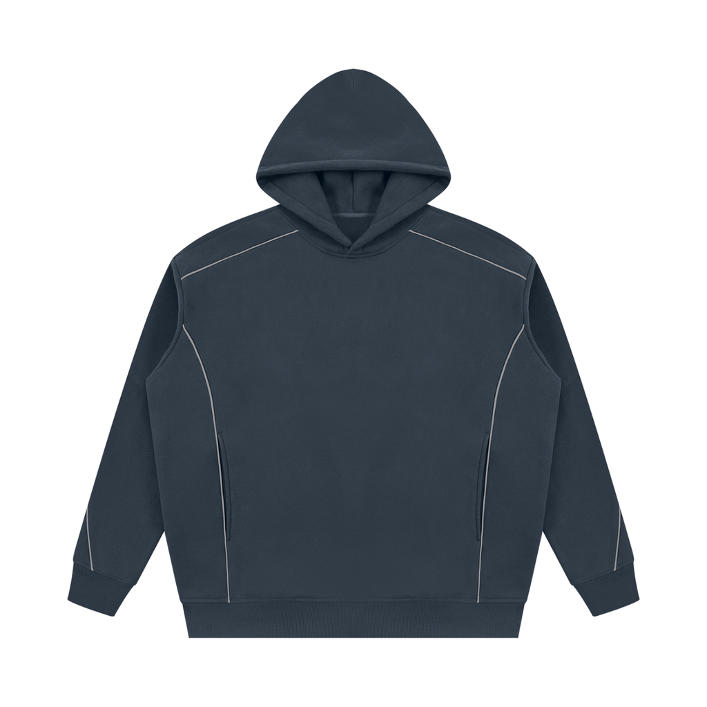 345 GSM Oversized Piping Fleece Hoodie (U)