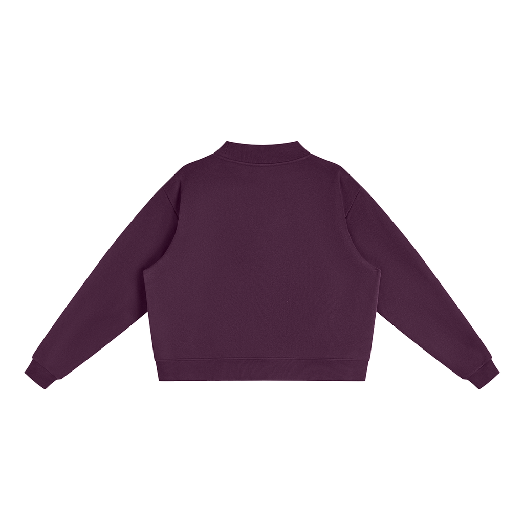 Women's Essential Fleece Mock-Neck Crew Sweatshirt