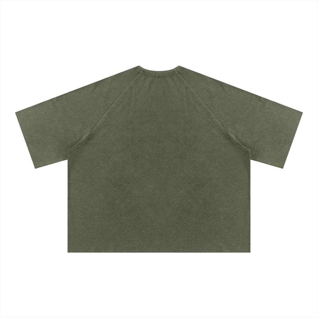 340 GSM Mineral Wash Boxy Waffle T-Shirt (U)