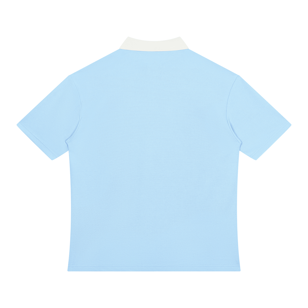 Color Block Quarter-Zip Polo Shirt