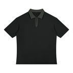 Color Block Quarter-Zip Polo Shirt