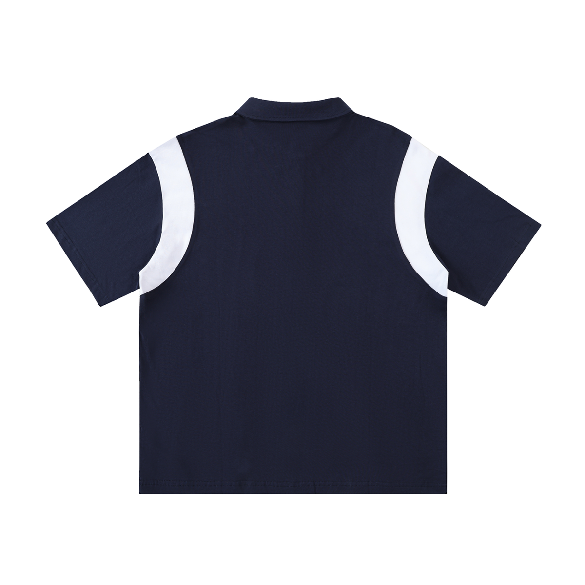 Men's Contrast Panel Cotton Polo Shirt