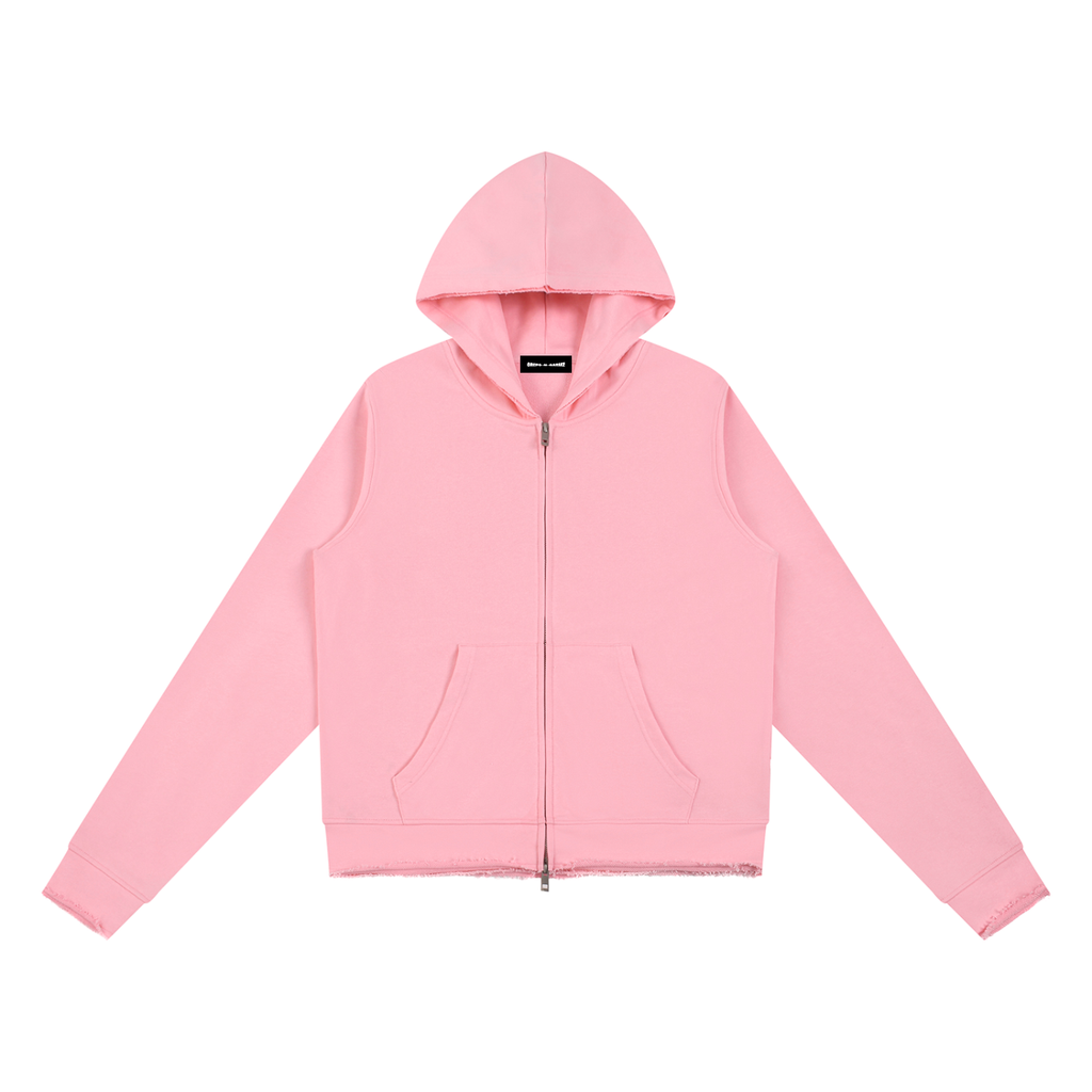 350 GSM Raw Edge Full Zip Hoodie (W)