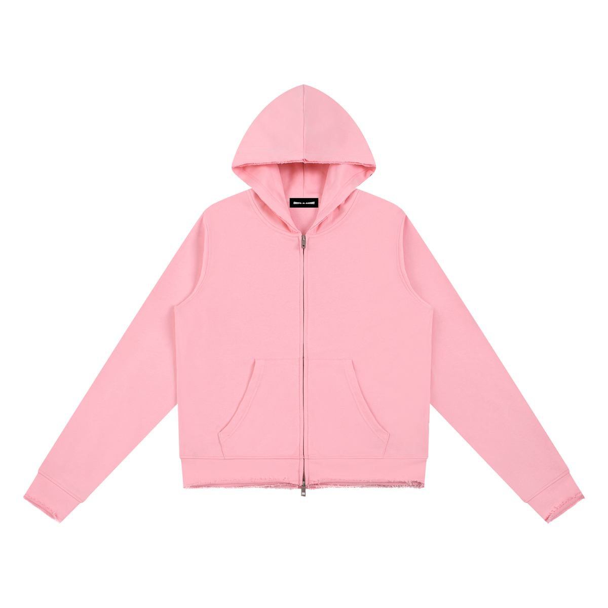 350 GSM Raw Edge Full Zip Hoodie (W)