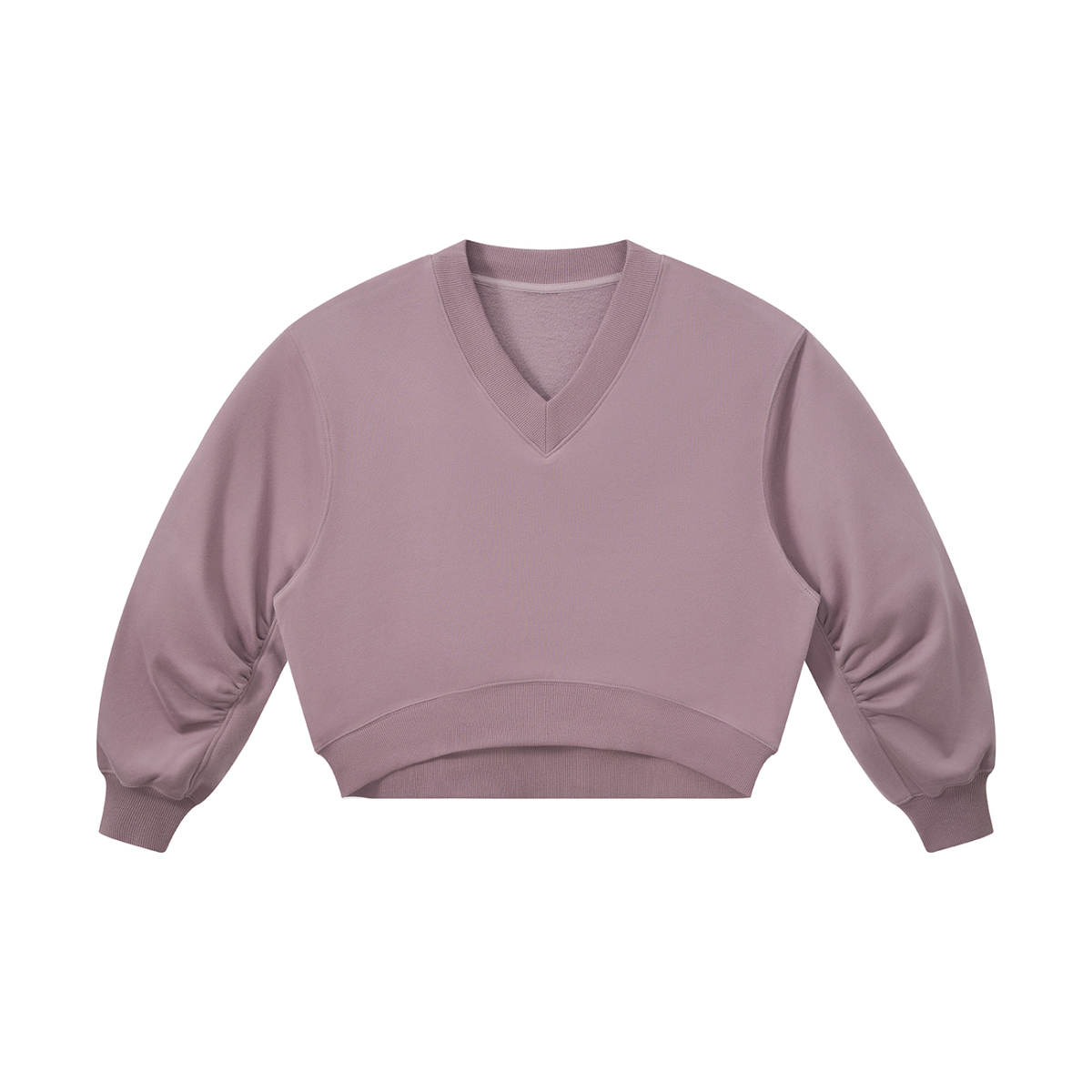 280 GSM Crop V-Neck Sweatshirt