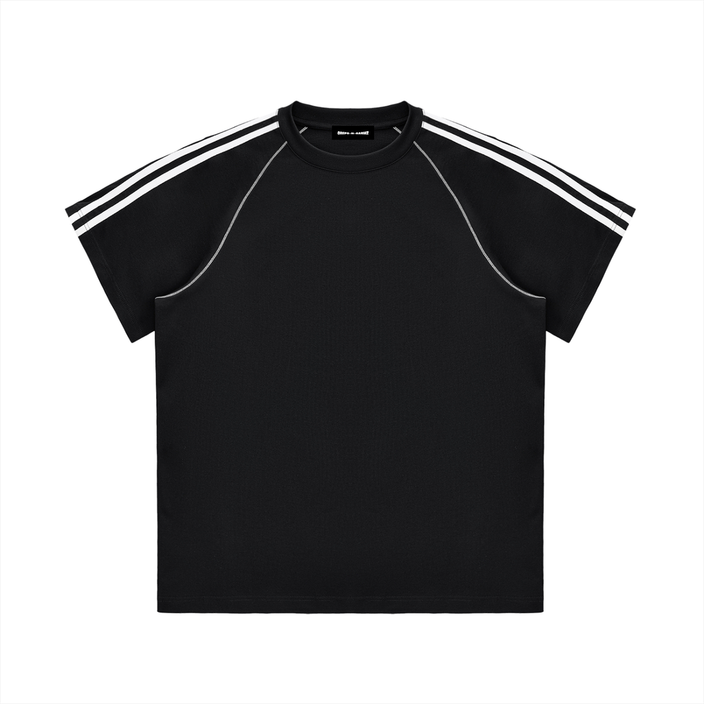 Striped Contrast Stitch T-Shirt