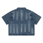 Vintage Wash Full-Zip Denim Shirt