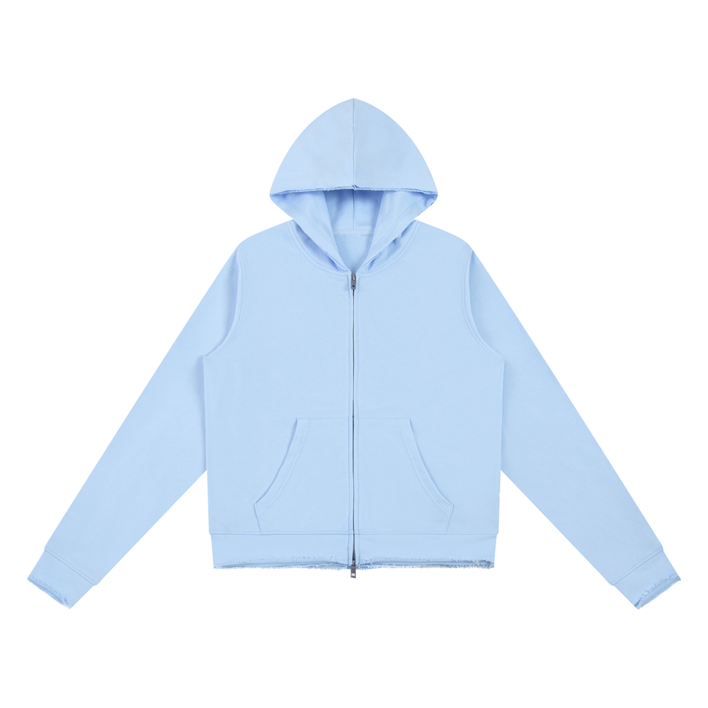350 GSM Raw Edge Full Zip Hoodie (W)