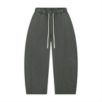 Mineral Wash Barrel-Leg Pants