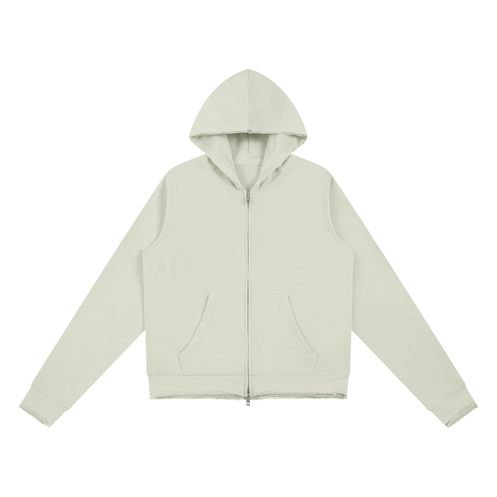 350 GSM Raw Edge Full Zip Hoodie (W)