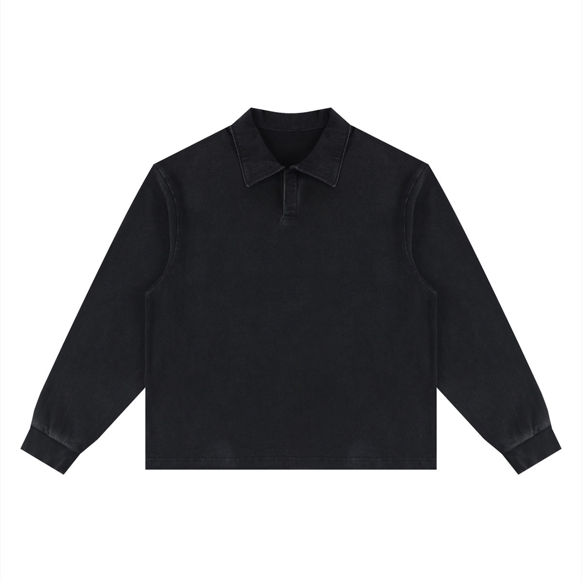 320 GSM Loose Long Sleeve Polo Shirt (U)