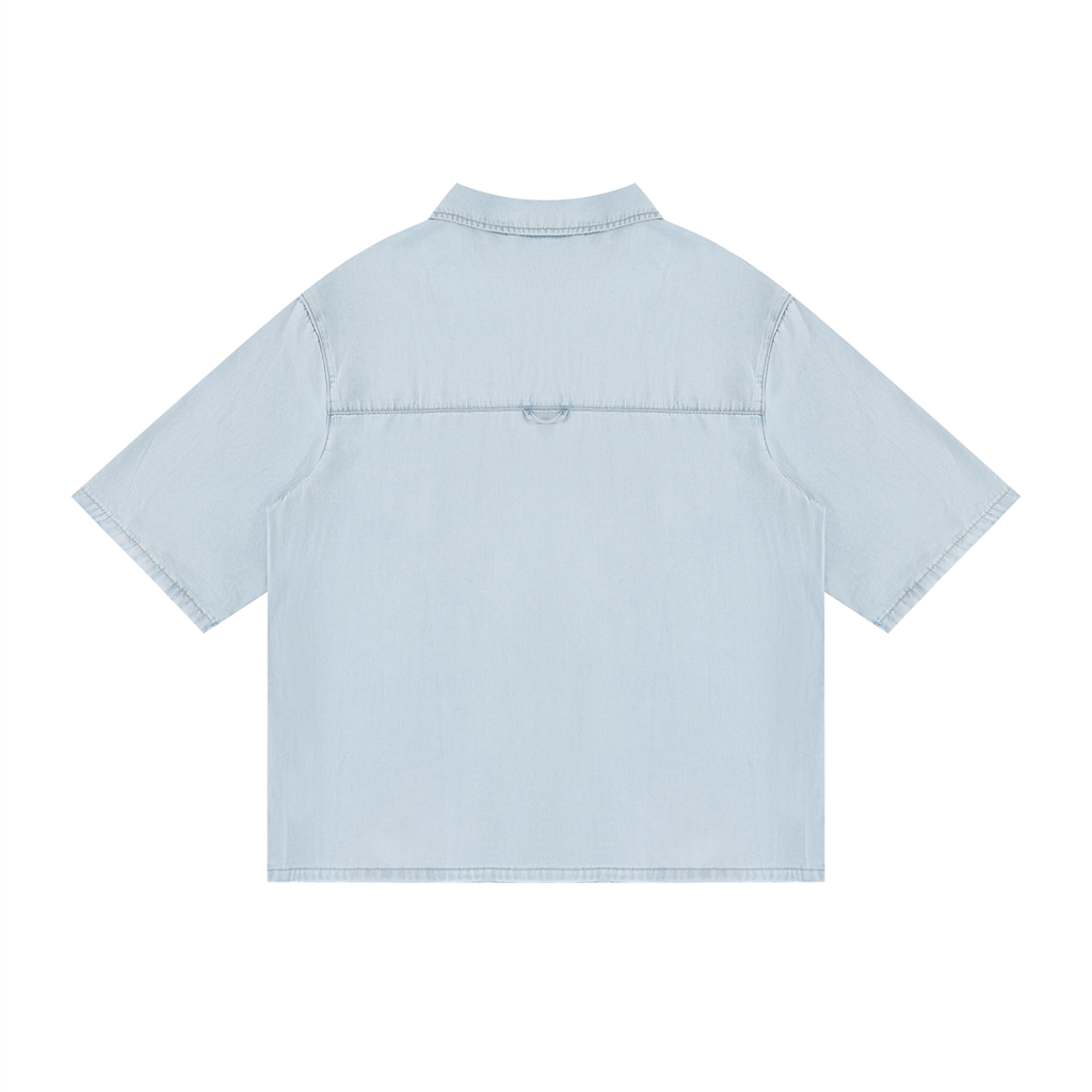 Vintage Wash Drop Shoulder Lyocell Shirt
