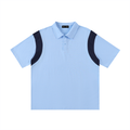 Men's Contrast Panel Cotton Polo Shirt