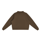 350 GSM Essential Fleece Mock-Neck Crew Sweatshirt (W)