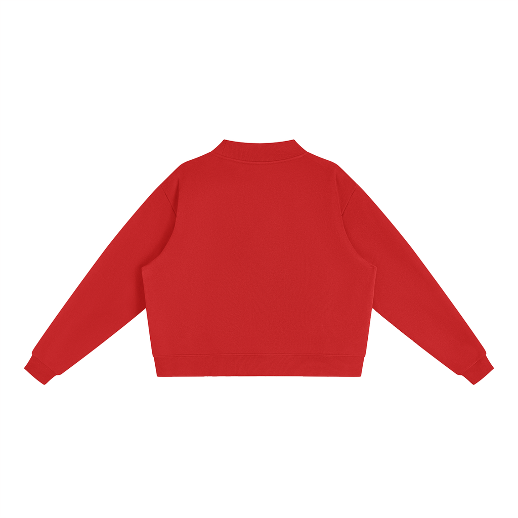 350 GSM Essential Fleece Mock-Neck Crew Sweatshirt (W)