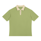 Color Block Quarter-Zip Polo Shirt