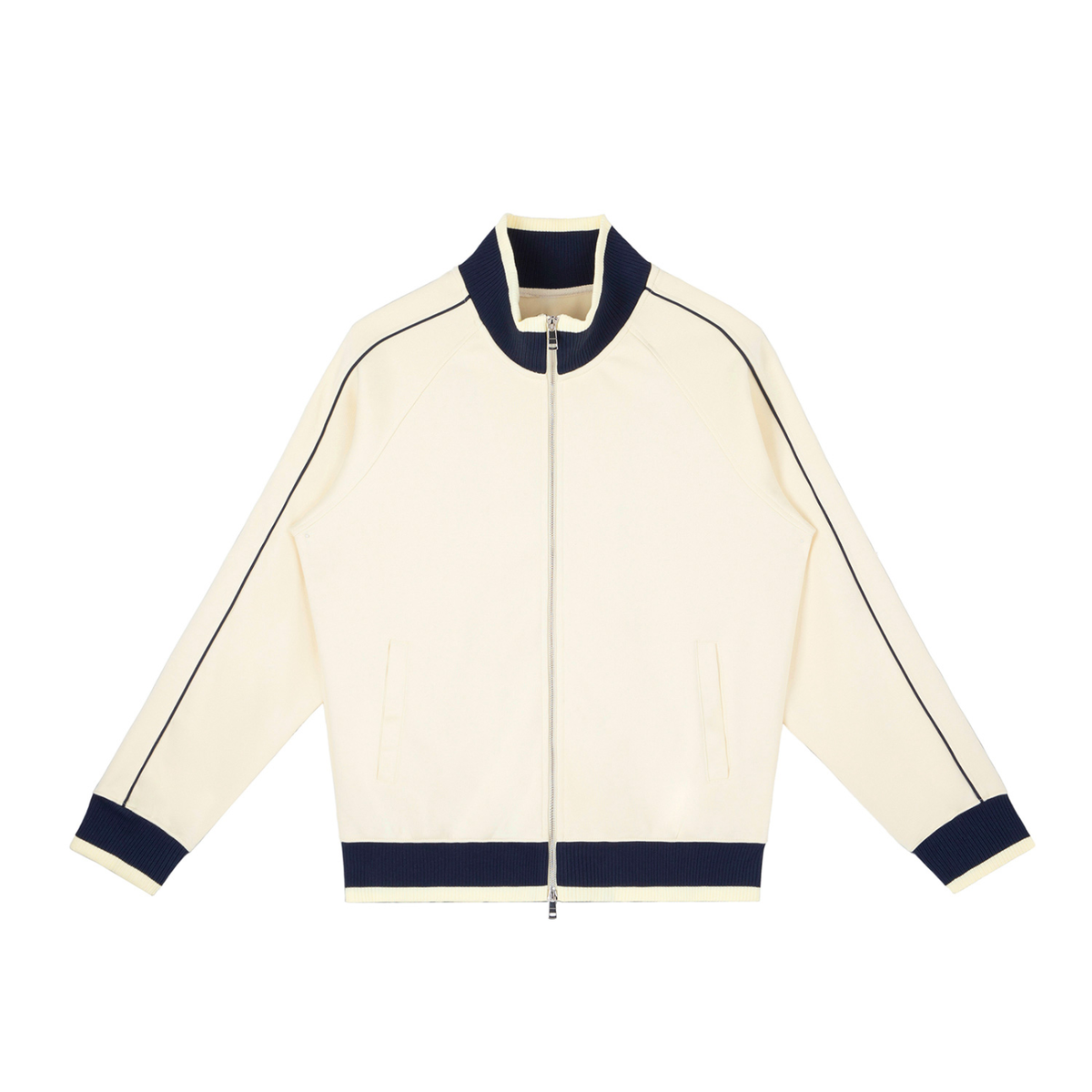 Color Block Raglan Sleeve Zip Track Jacket
