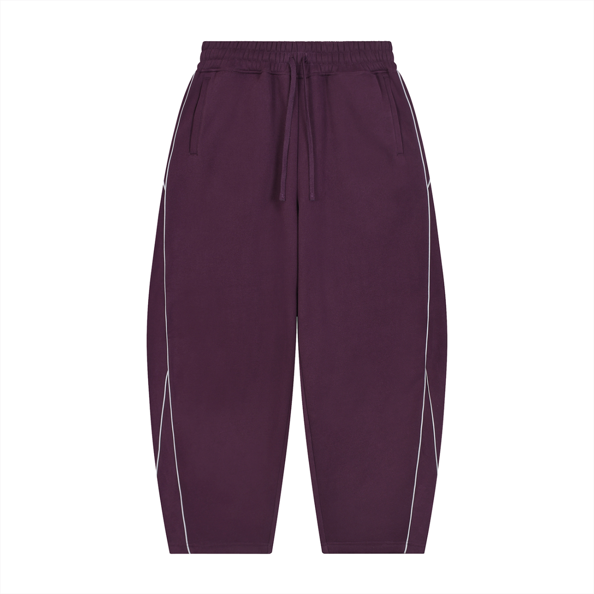 345 GSM Piping Fleece Barrel Leg Sweatpants(U)