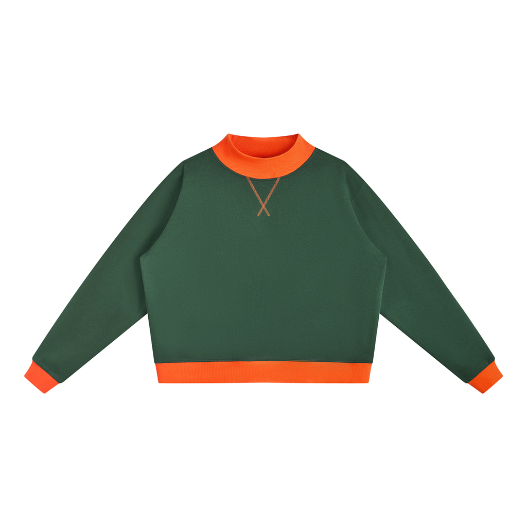 350 GSM Mock Neck Crewneck Sweatshirt (W)