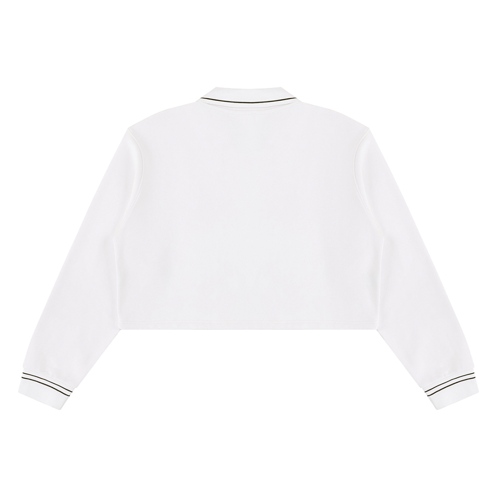 410 GSM Crop Collared Sweatshirt (W)