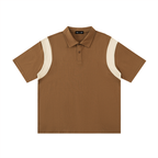 Men's Contrast Panel Cotton Polo Shirt