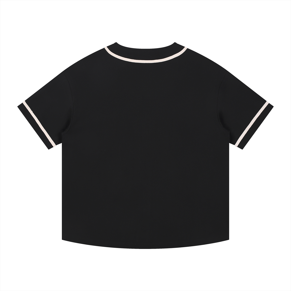 Contrast Piped Button-Up Jersey