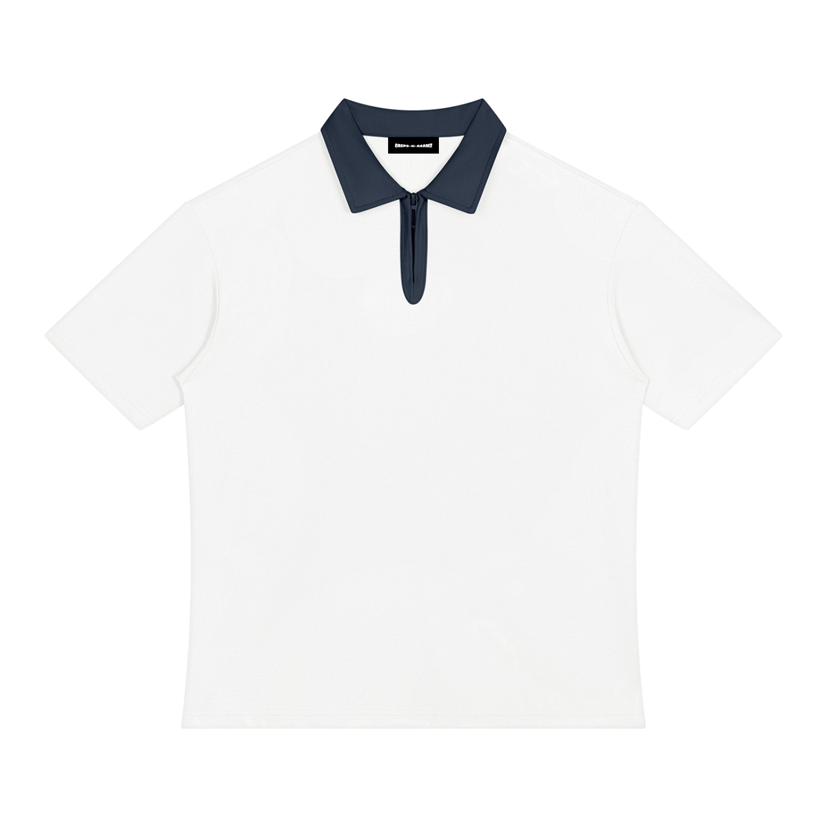 Color Block Quarter-Zip Polo Shirt