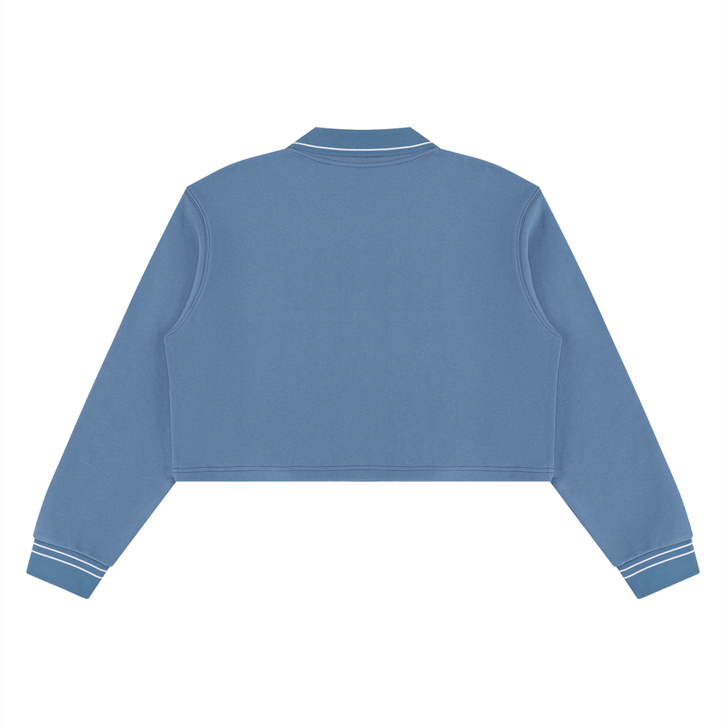 410 GSM Crop Collared Sweatshirt (W)