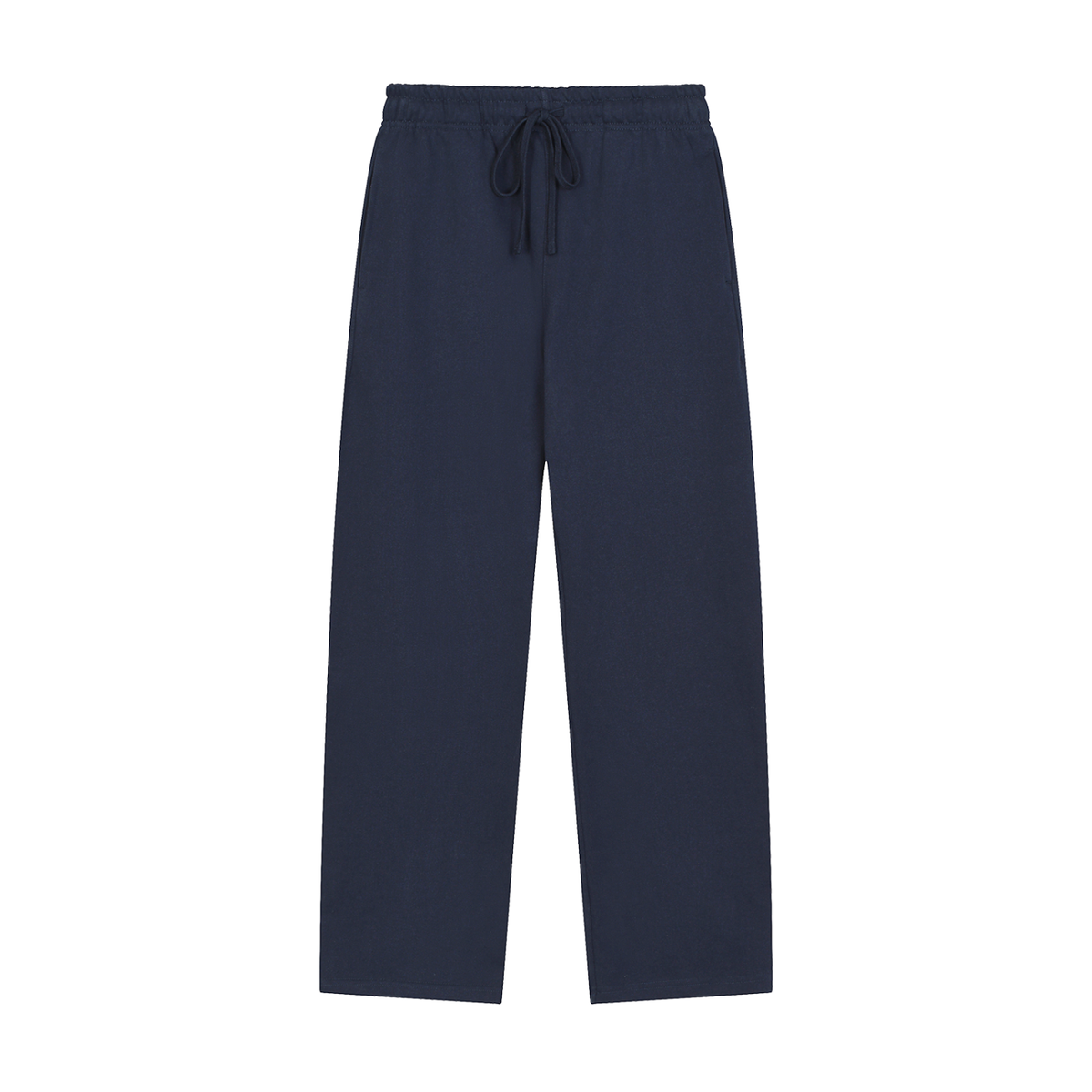 Solid Color Straight-Leg Sweatpants