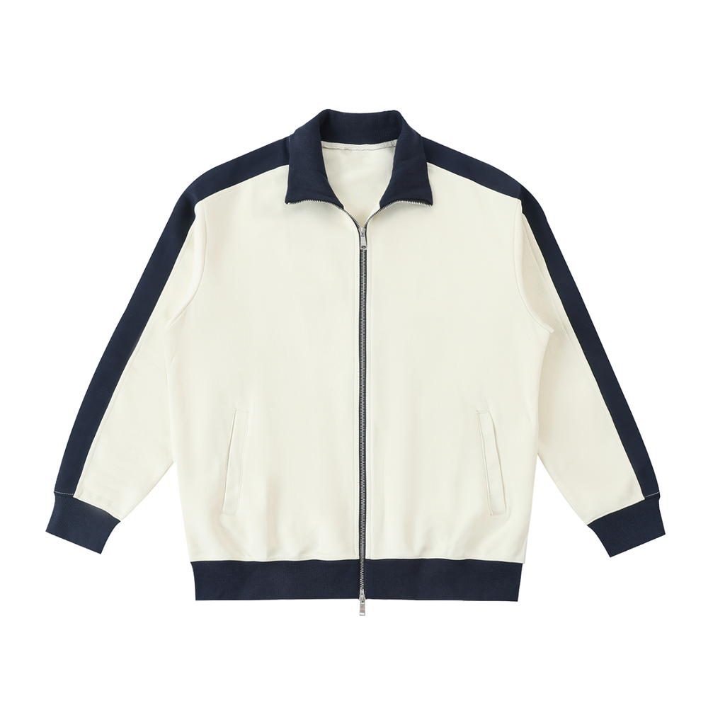 Contrast Trim Stand Collar Jacket II