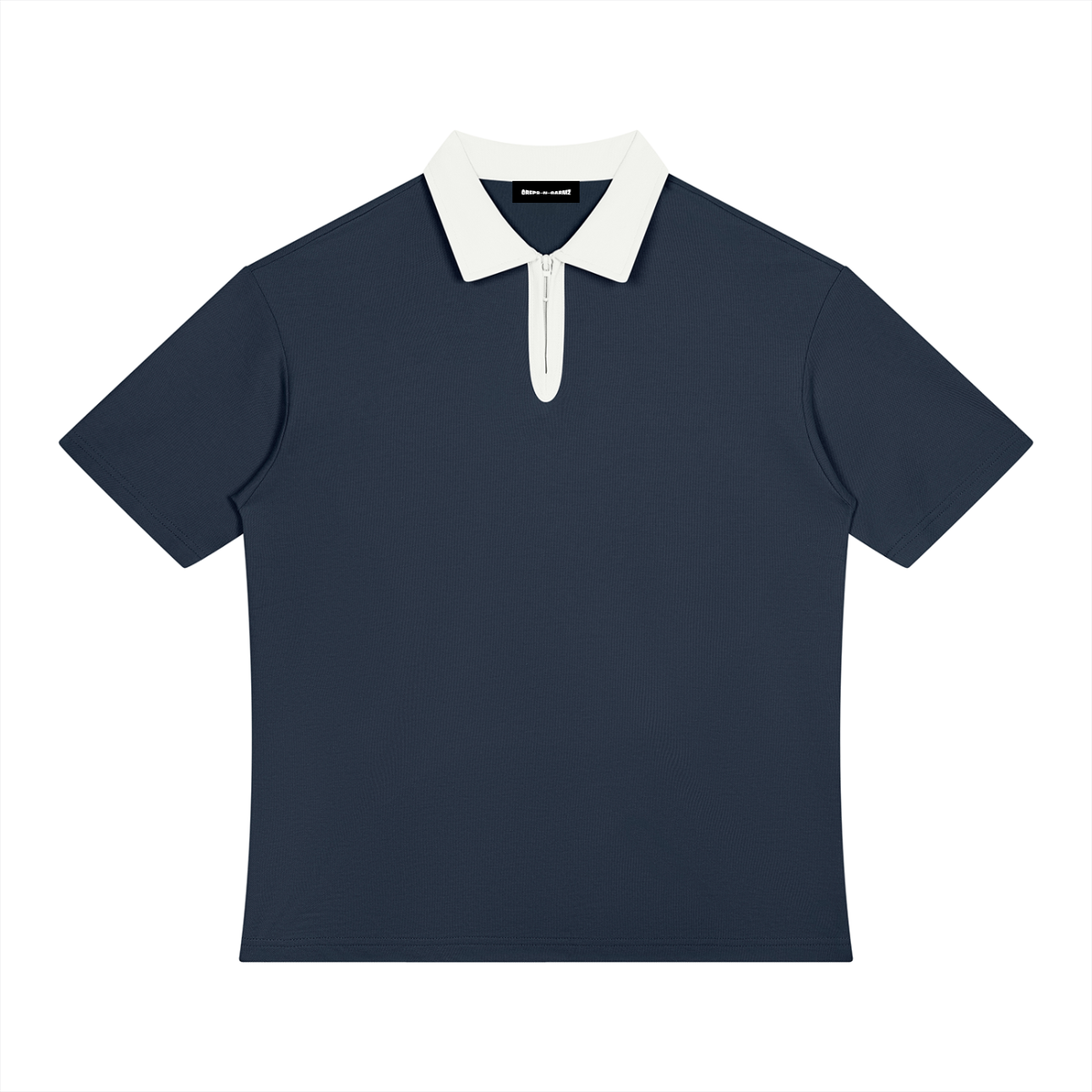 Color Block Quarter-Zip Polo Shirt
