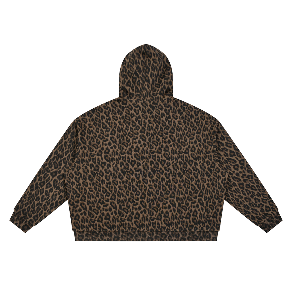 360 GSM Leopard Full Zip Hoodie (U)