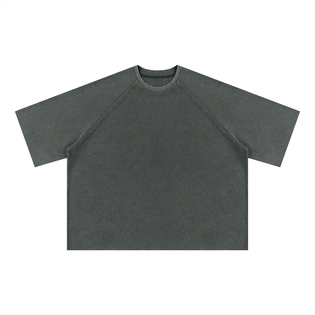 340 GSM Mineral Wash Boxy Waffle T-Shirt (U)