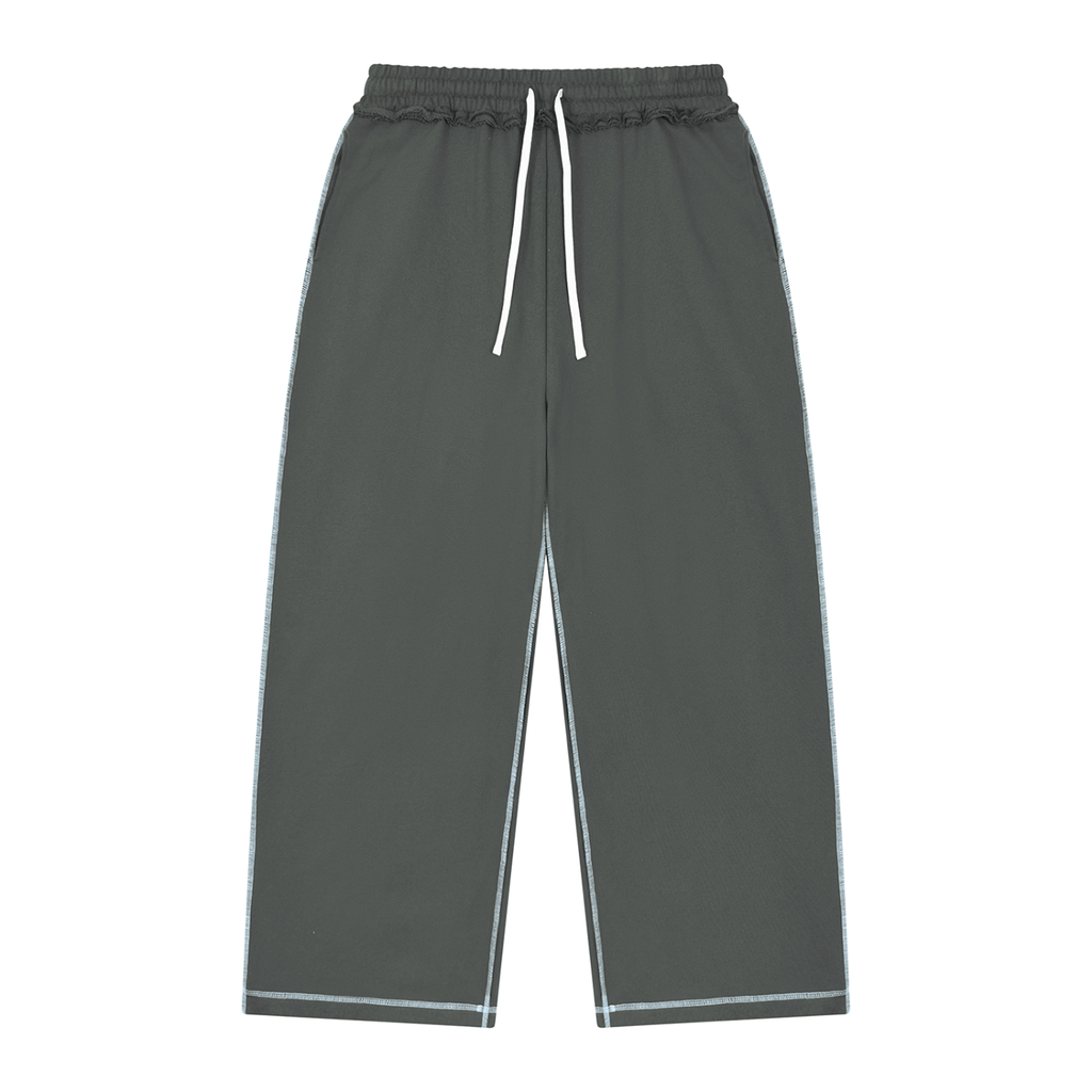 Raw Edge Topstitch Sweatpants