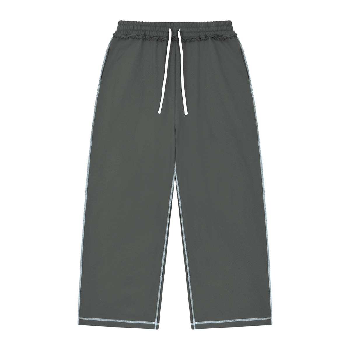 Raw Edge Topstitch Sweatpants