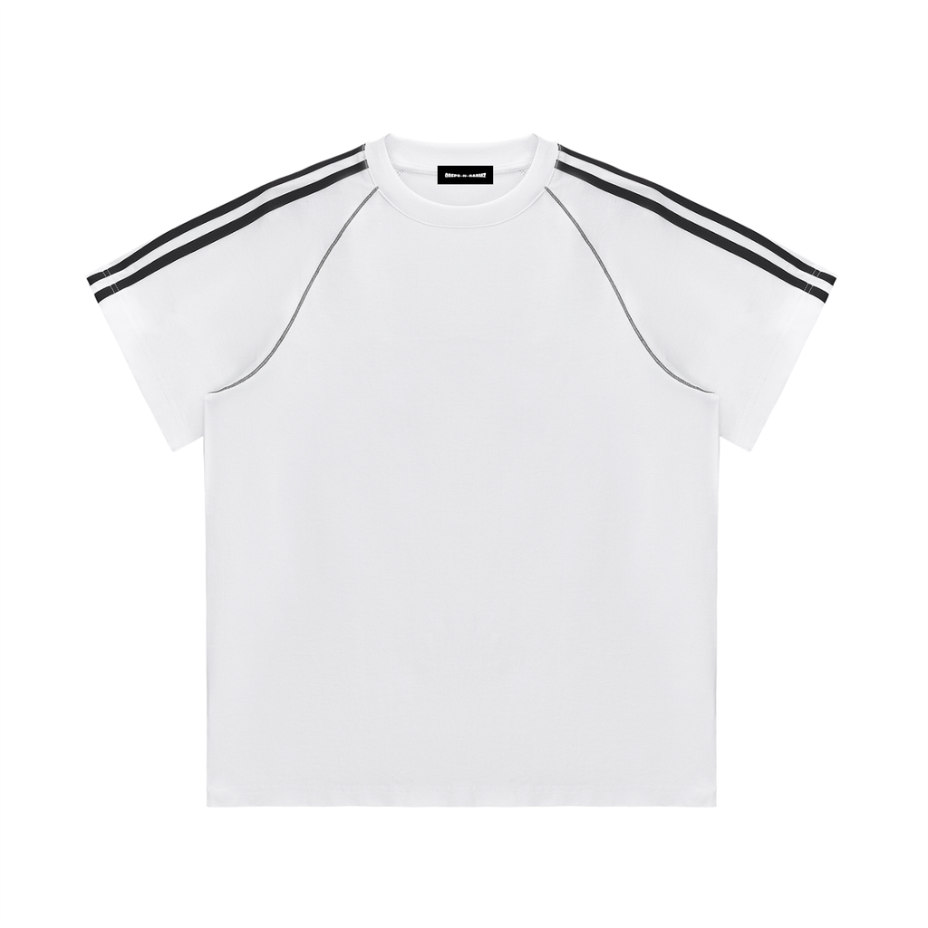 Striped Contrast Stitch T-Shirt