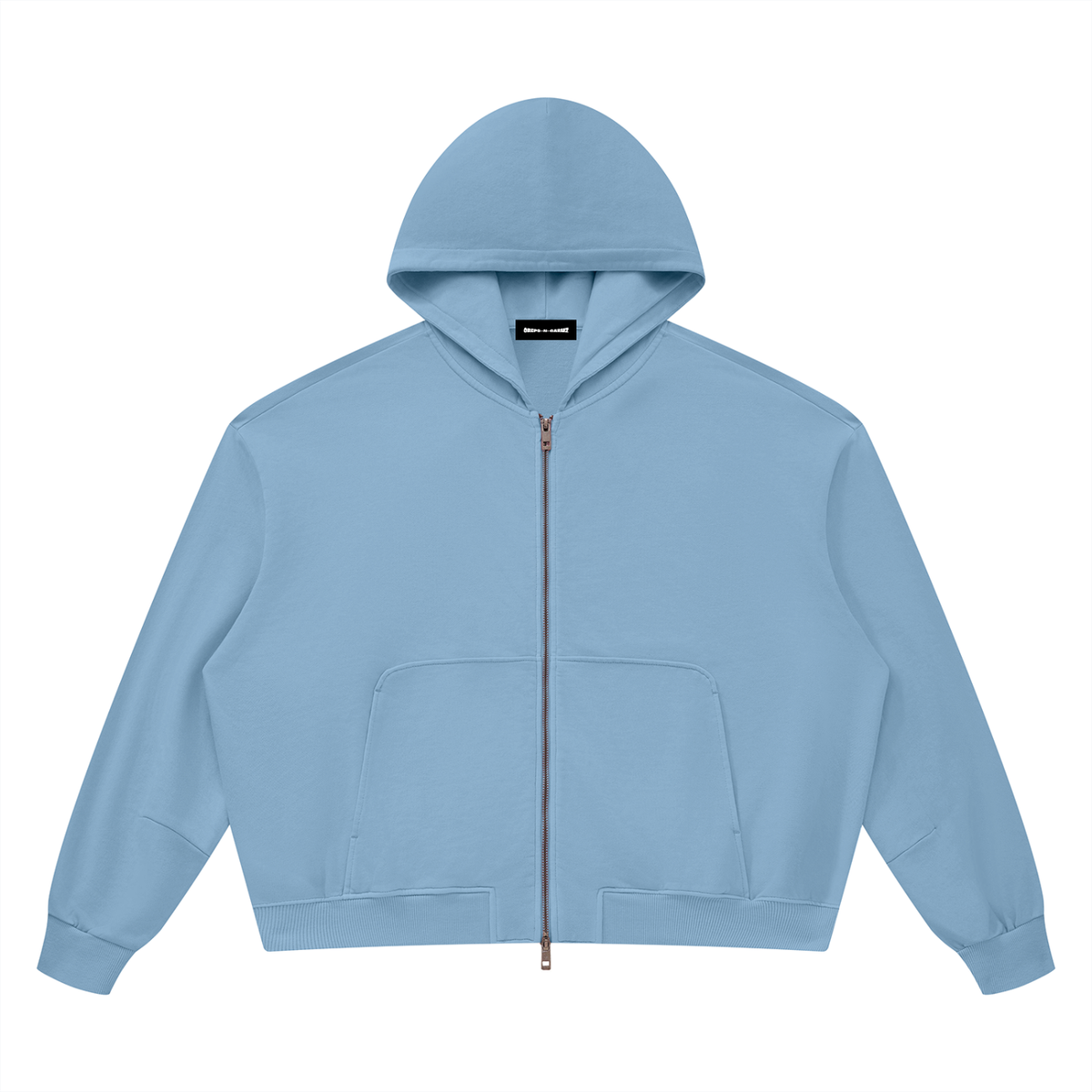Vintage Wash Boxy Full-Zip Hoodie
