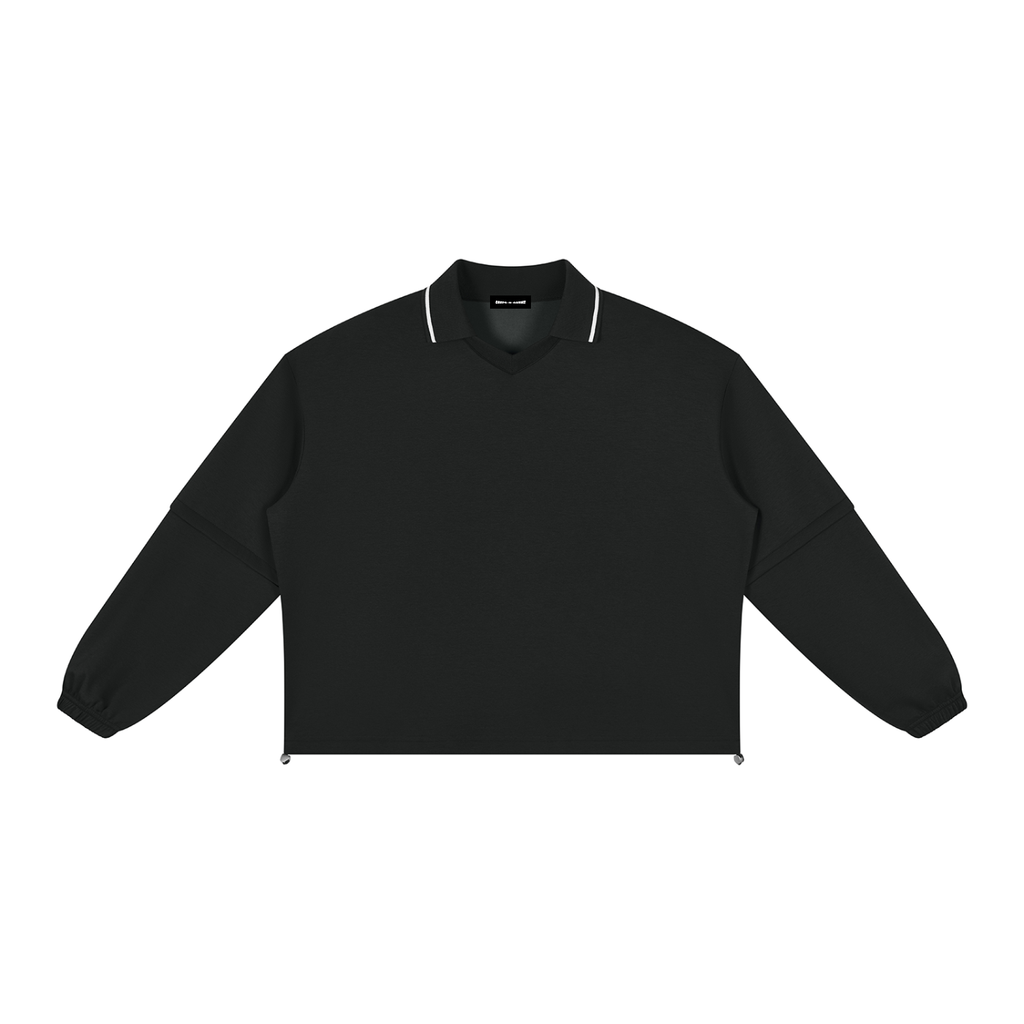 380 GSM Boxy Collared Detachable Sweatshirt (U)