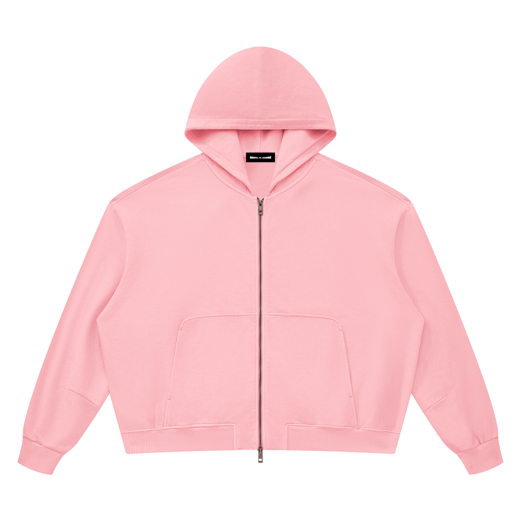 Vintage Wash Boxy Full-Zip Hoodie