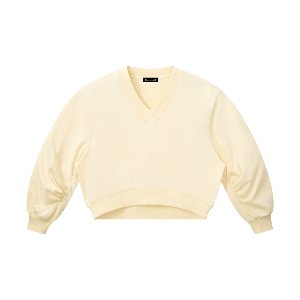 280 GSM Crop V-Neck Sweatshirt