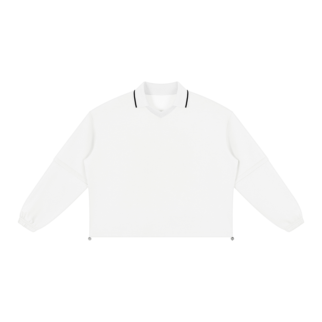 380 GSM Boxy Collared Detachable Sweatshirt (U)