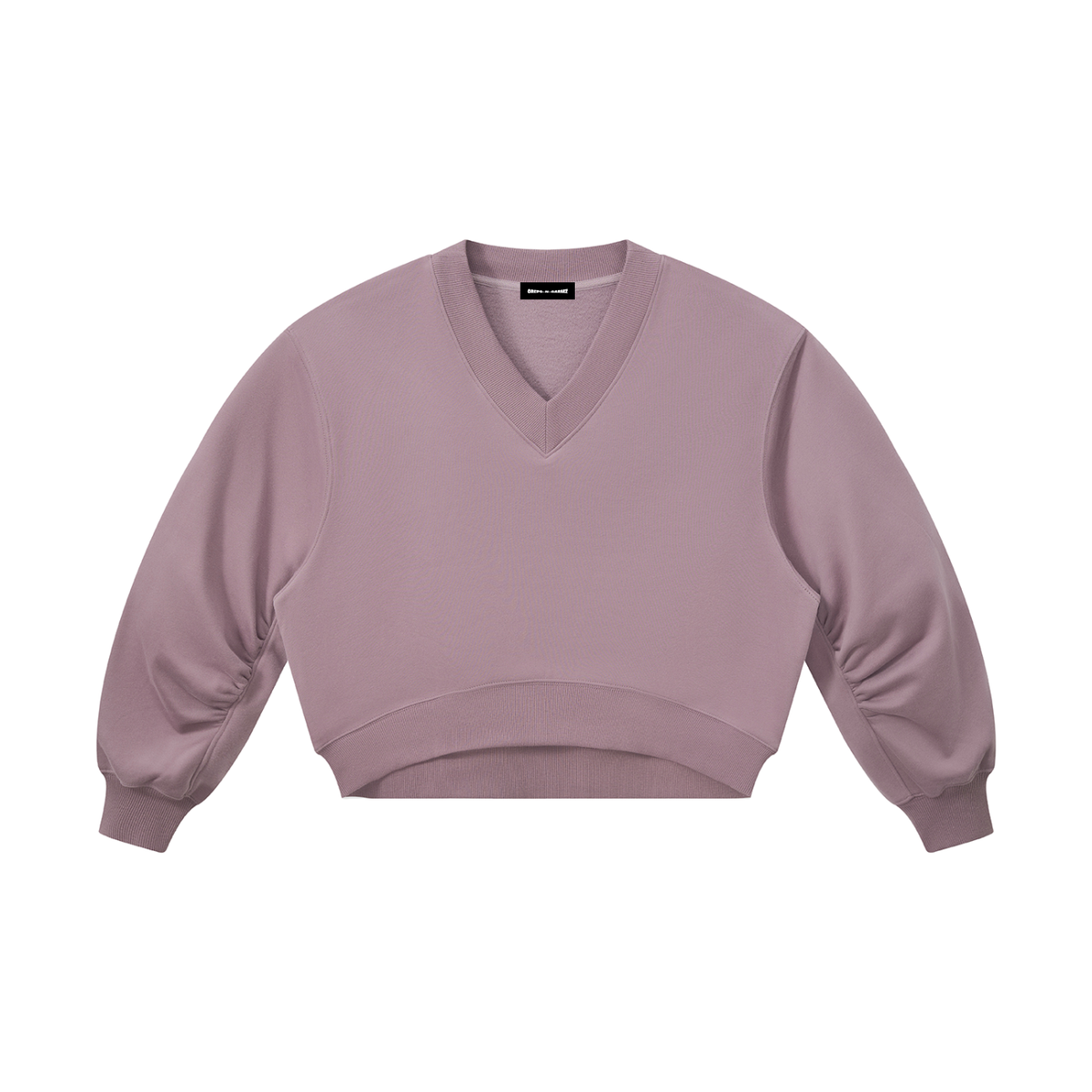280 GSM Crop V-Neck Sweatshirt