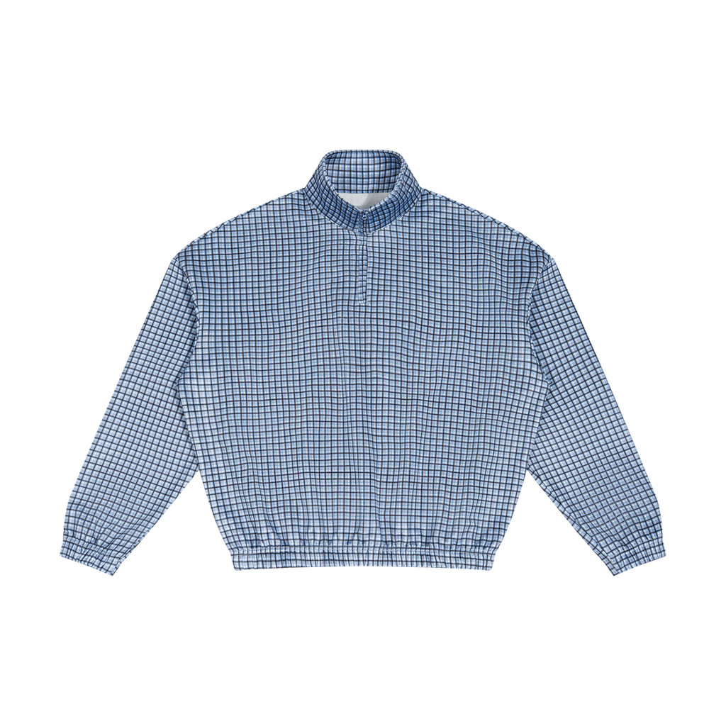 360 GSM Plaid Quarter-Zip Sweatshirt (U)