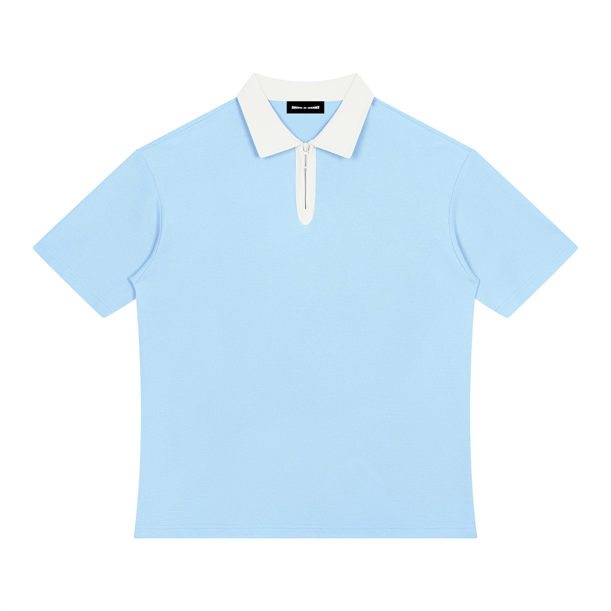Color Block Quarter-Zip Polo Shirt